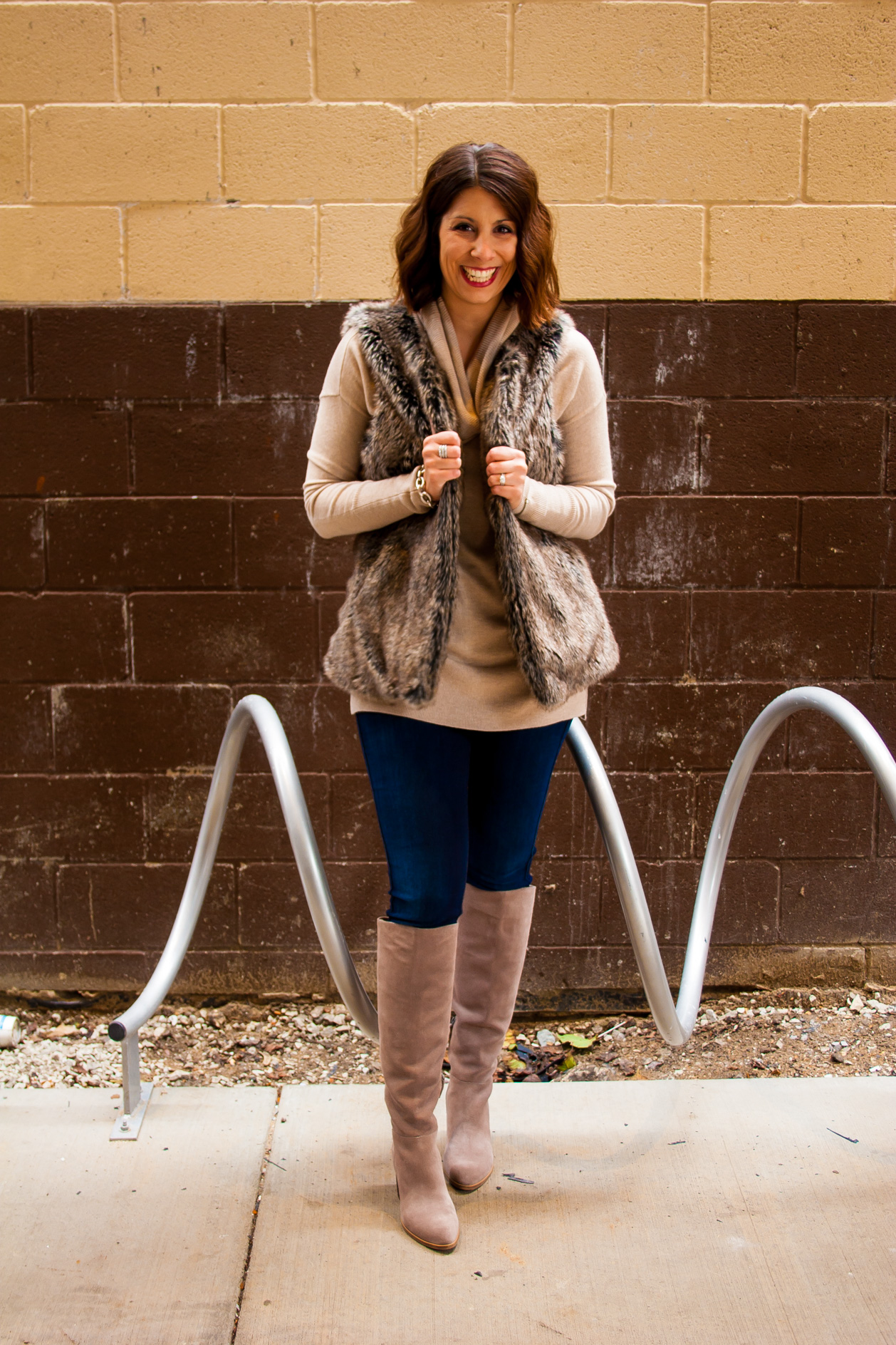 Faux Fur Vest For Winter Style Later Ever After BlogLater Ever After A Chicago Based Life Style and Fashion Blog