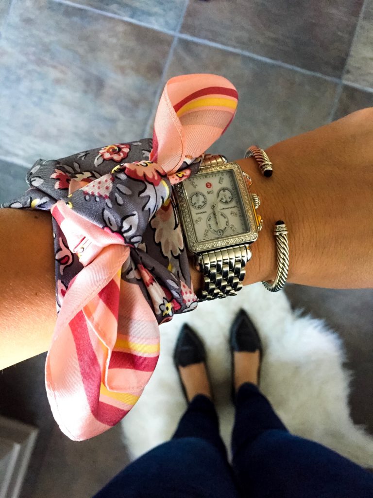 arm candy scarf watch bracelet