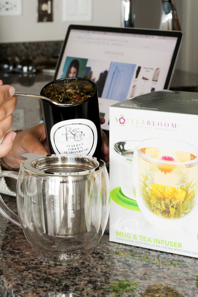 teabllom venice mug and tea infuser