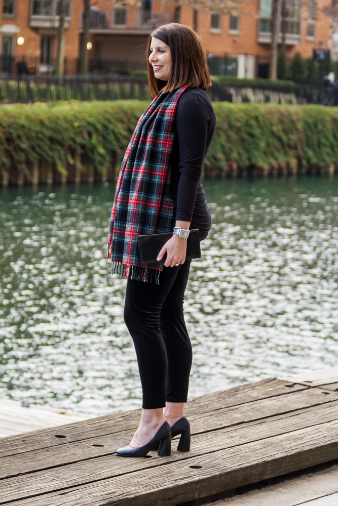 Black velvet leggins hot sale