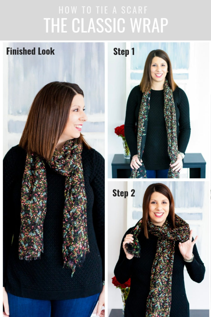 how to tie a scarf the classic wrap