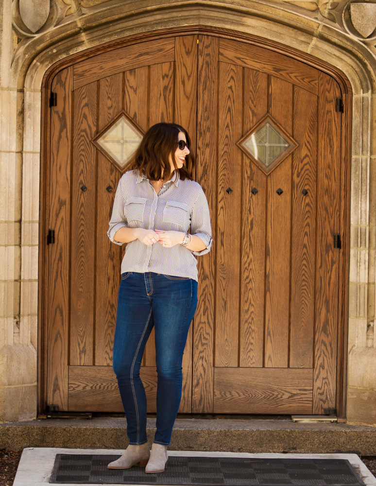 striped blouse