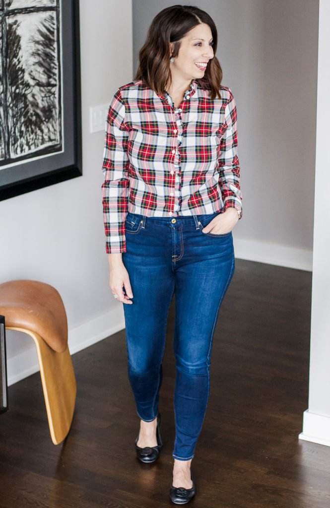 plaid blouse