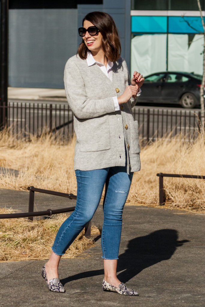 woman wearing her winter wardrobe staples