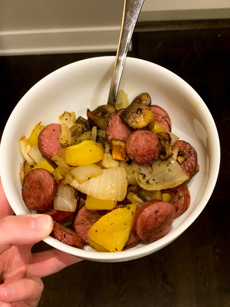 sausage and roasted veggies