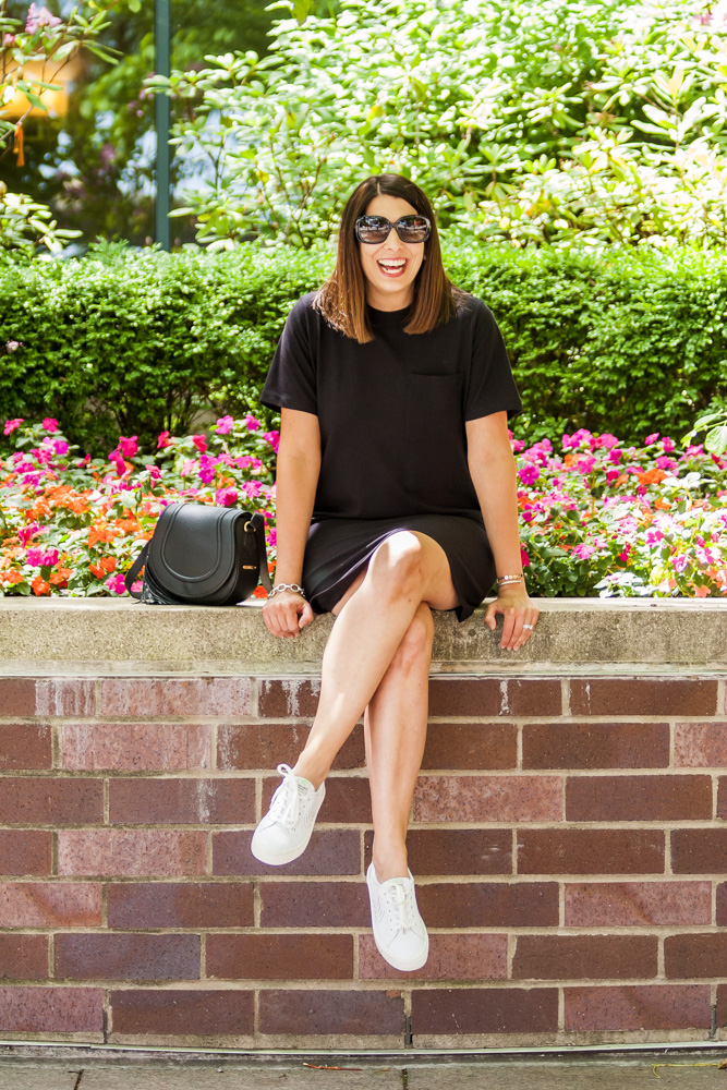 woman wearing affordable shirt dress from Nordstrom Anniversary Sale