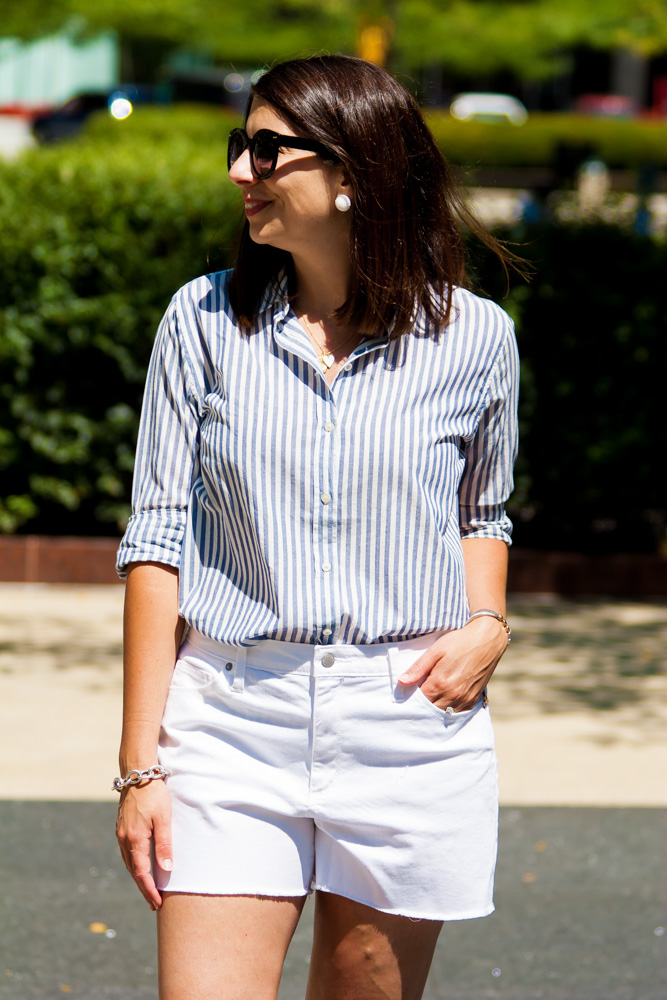 shirt blue and white