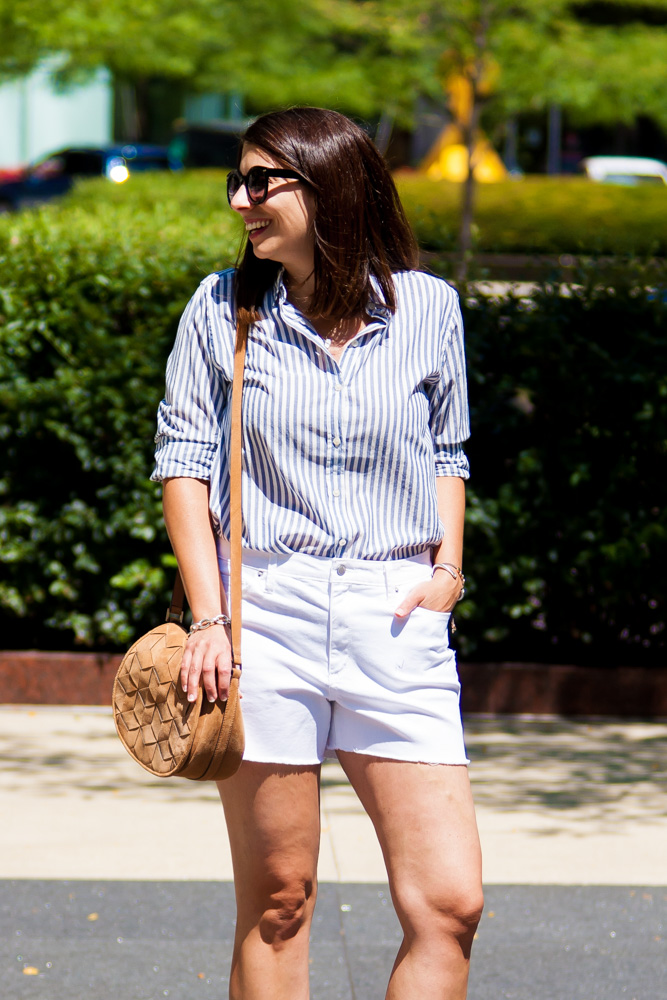 Blue and White Striped Shirt - Later Ever After, BlogLater Ever After – A  Chicago Based Life, Style and Fashion Blog