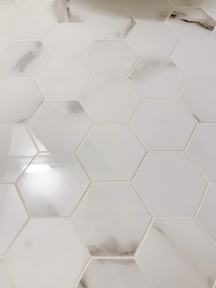 hexagon shaped tile