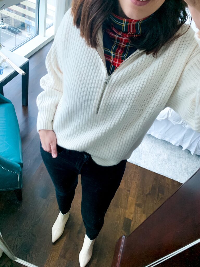 plaid turtleneck