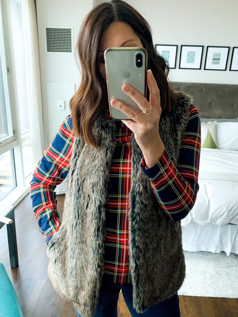 faux fur vest