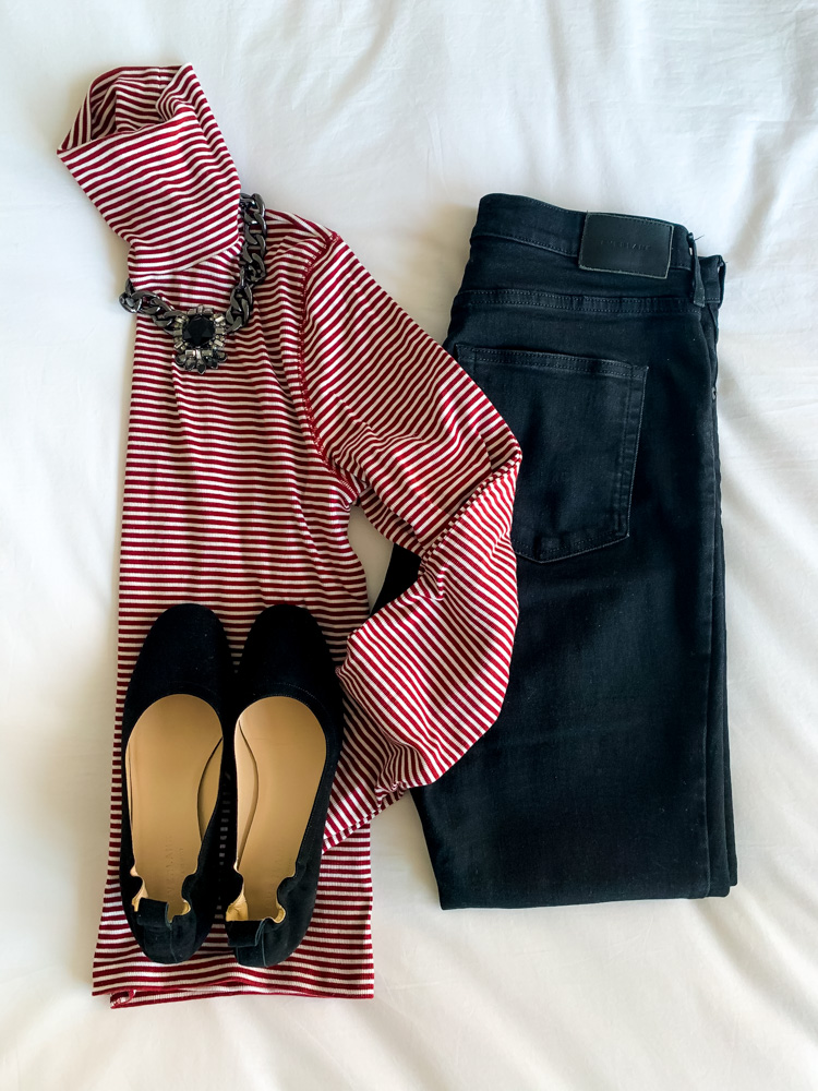 Crimson Striped Turtleneck