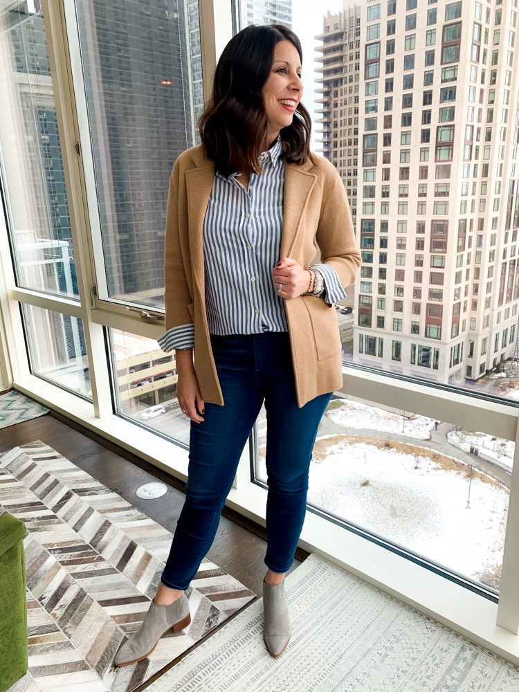 khaki Sweater Blazer