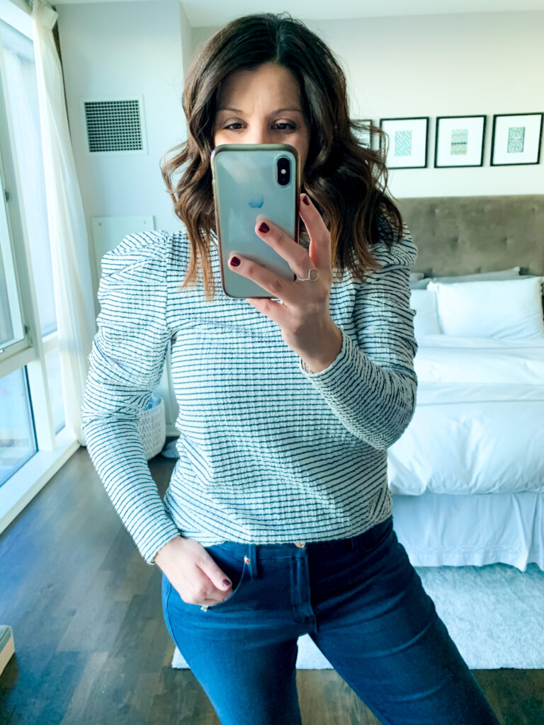 5 easy work from home style | puffed sleeve blouse
