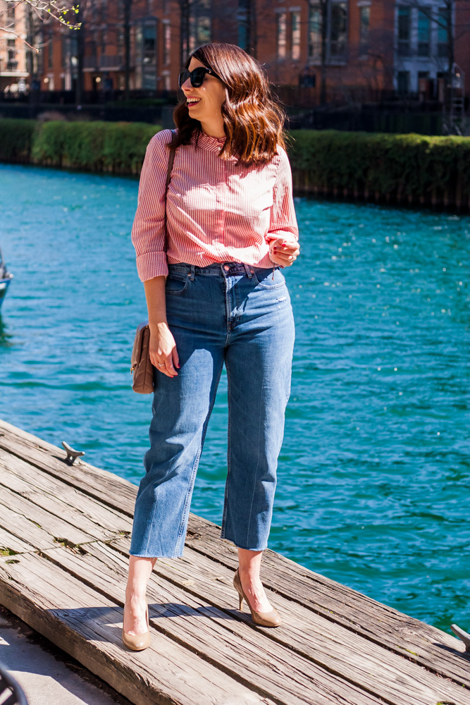 Blue and White Striped Shirt - Later Ever After, BlogLater Ever After – A  Chicago Based Life, Style and Fashion Blog