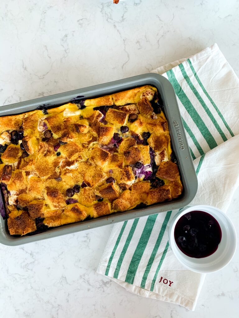 blueberry french toast and blueberry syrup 