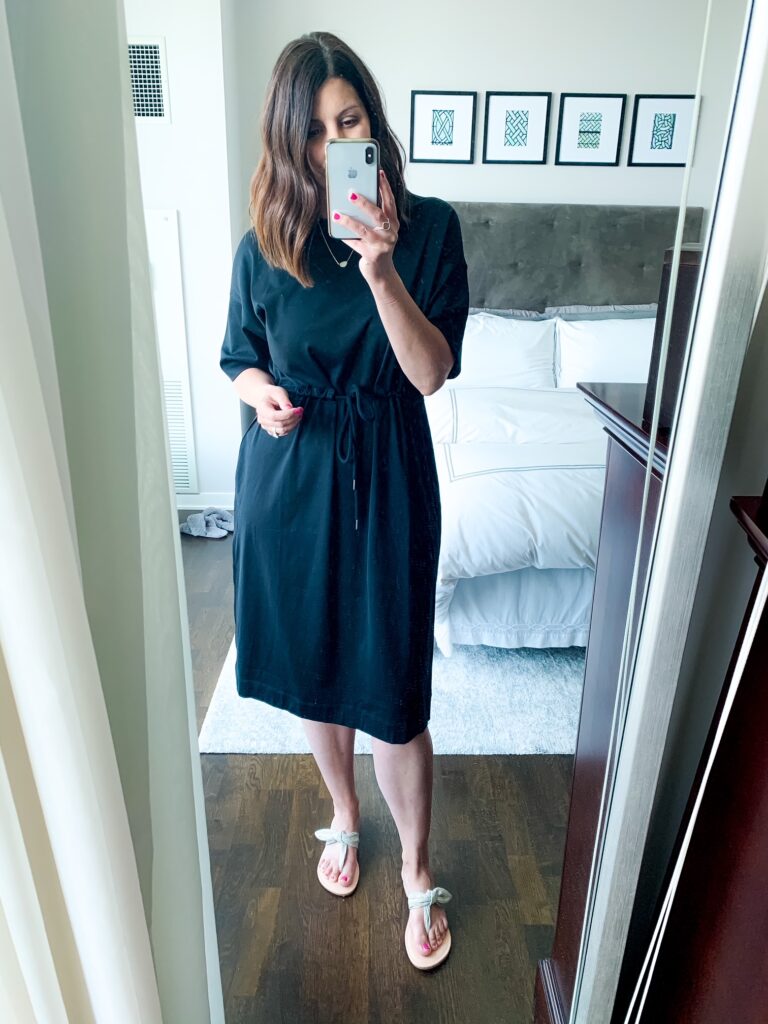 woman wearing summer dresses for everyday from everlane