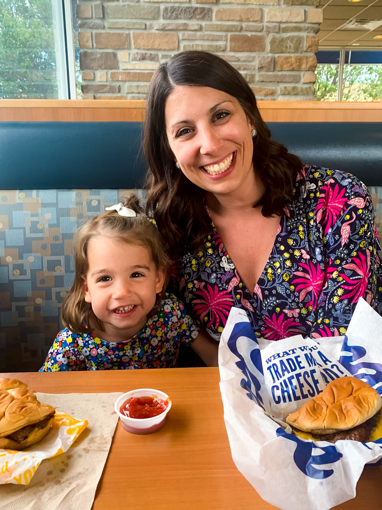 Father's Day At Culver's celebration with mom and kid