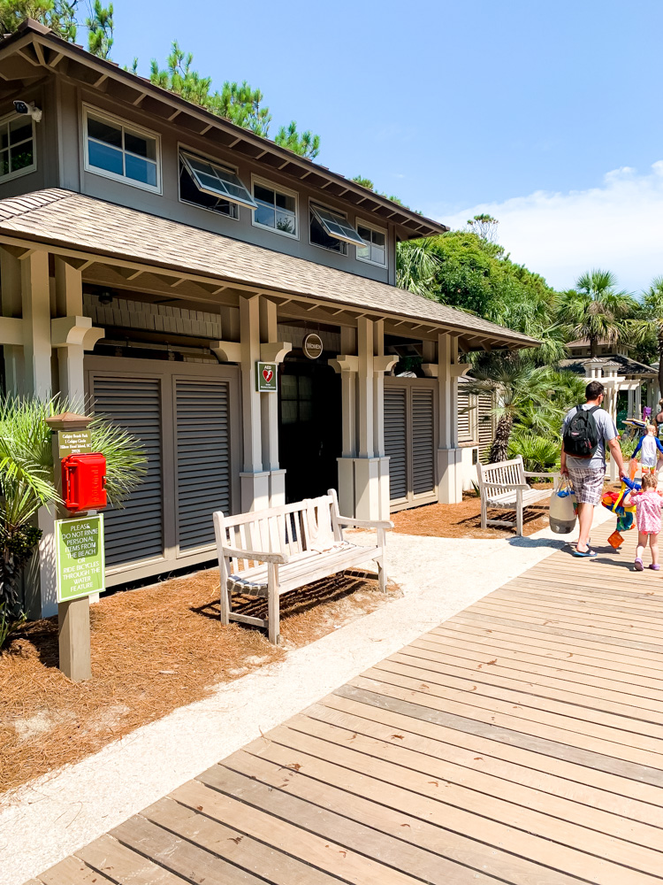 restrooms at coligny beach on hilton head island