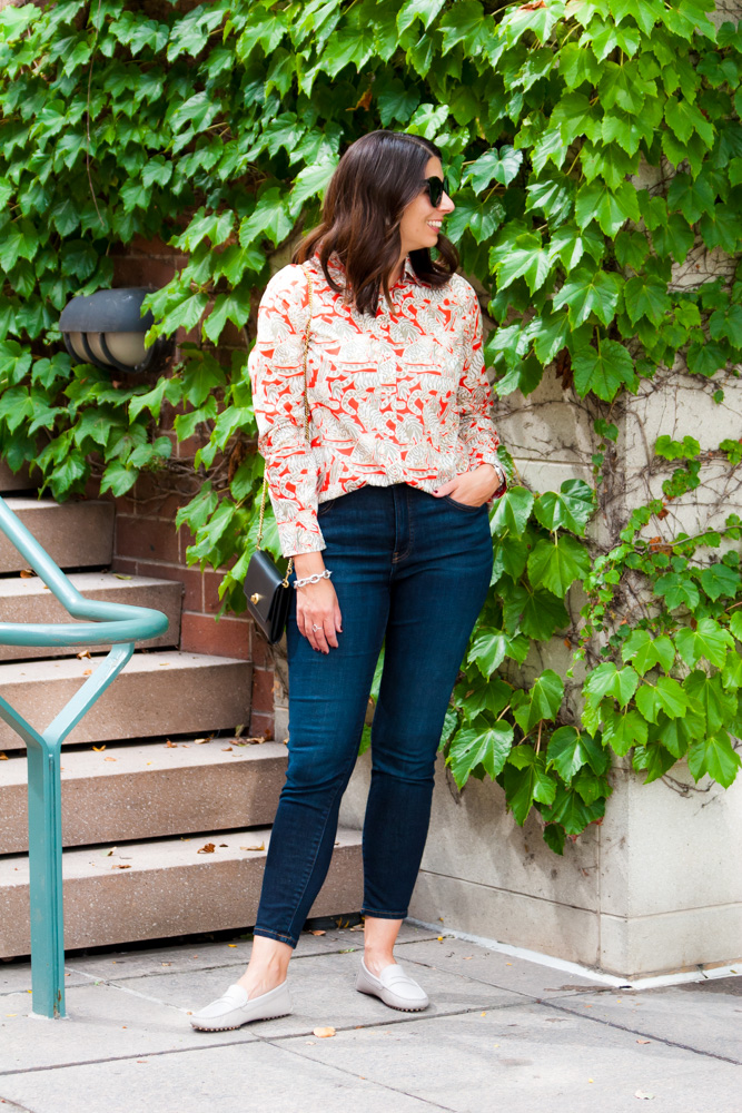 bold pattern blouse