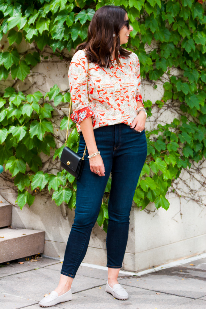 woman posing outside