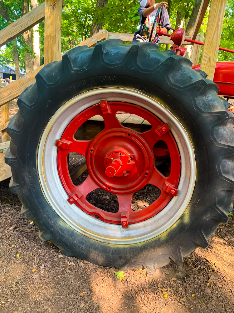 wheel of a tractor 