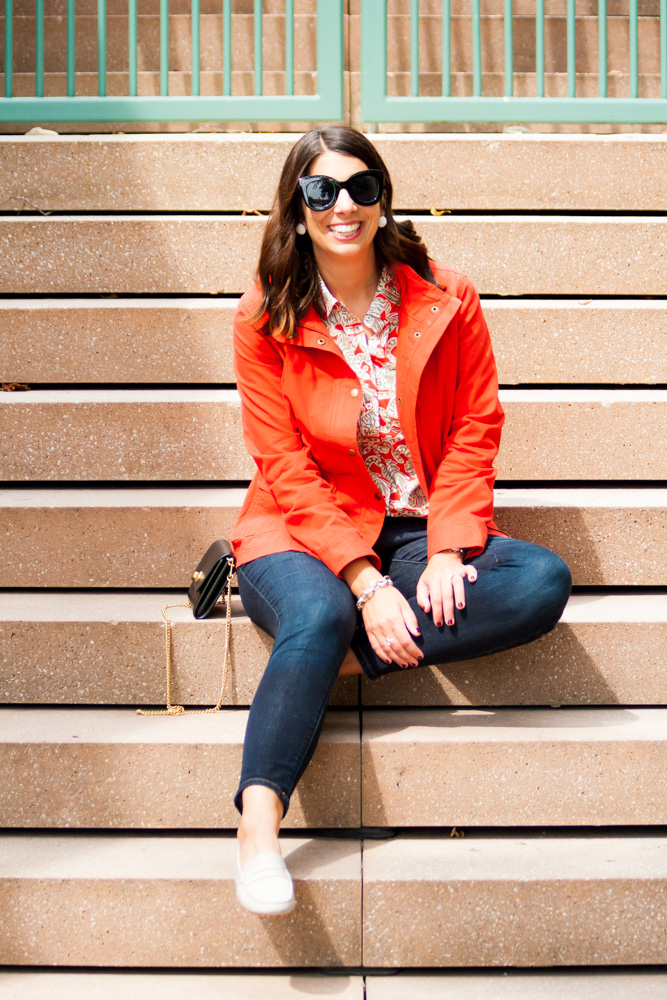 woman sitting on the stairs