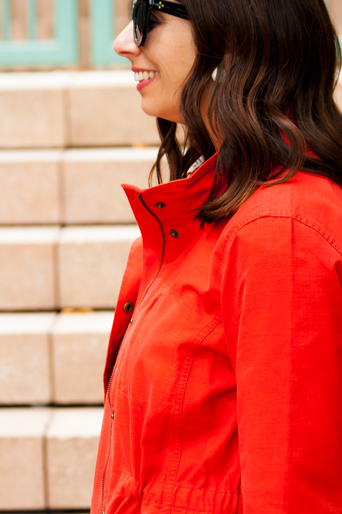 closeup of Talbots Field Jacket