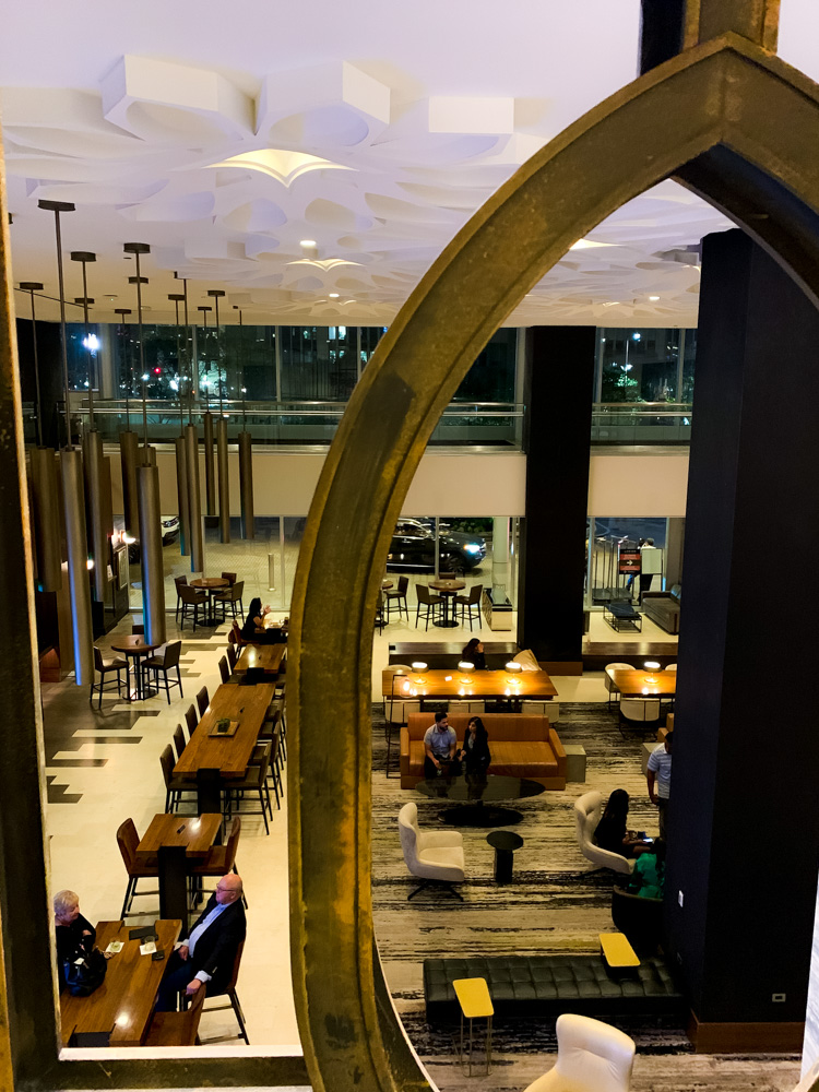 the lobby at Loews Chicago Hotel