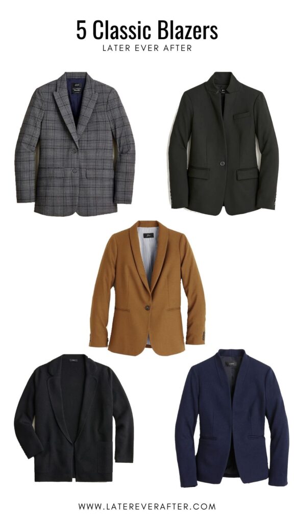 collection of classic blazers
