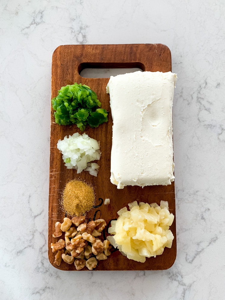 cheese ingredients  for holiday cheese ball recipe