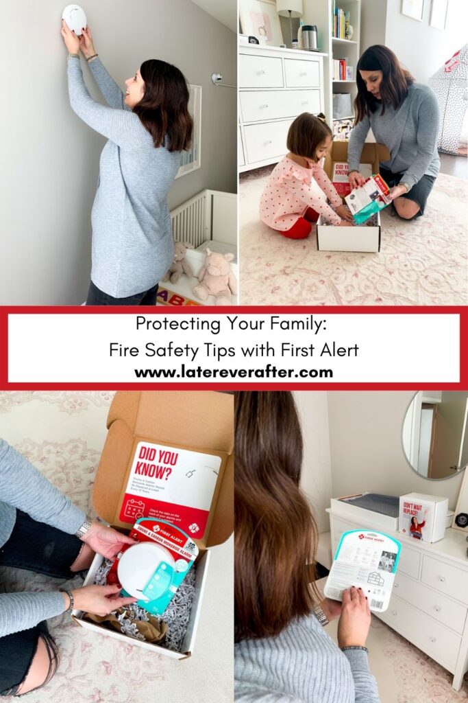 collage of child and mom opening first alert sealed battery