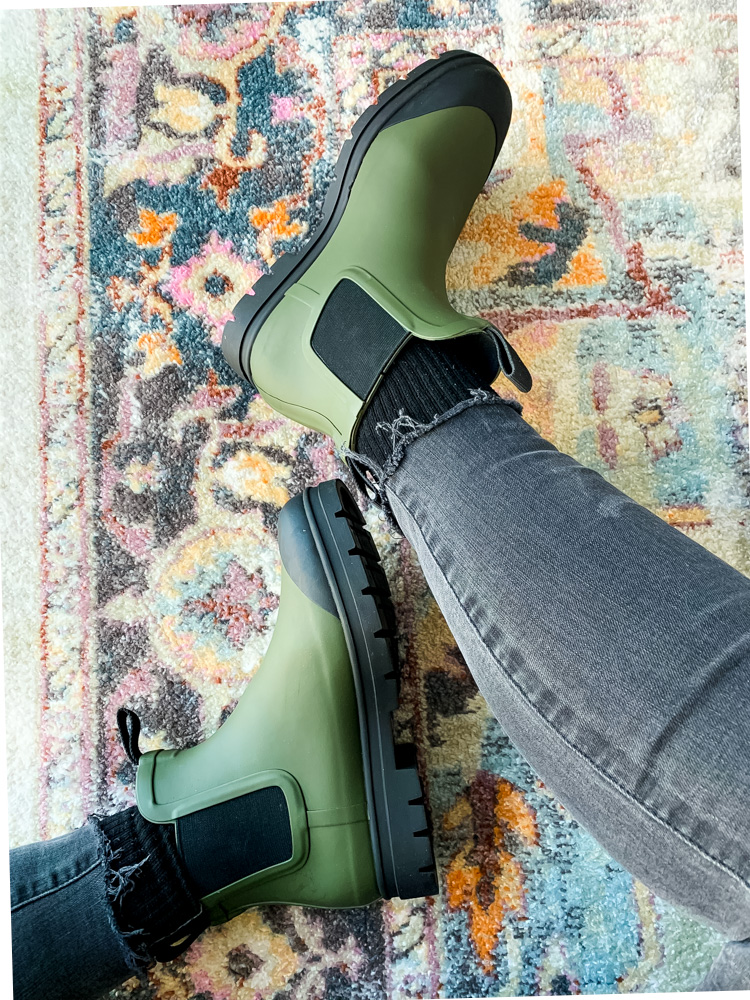 rain boots in my spring shoe collection