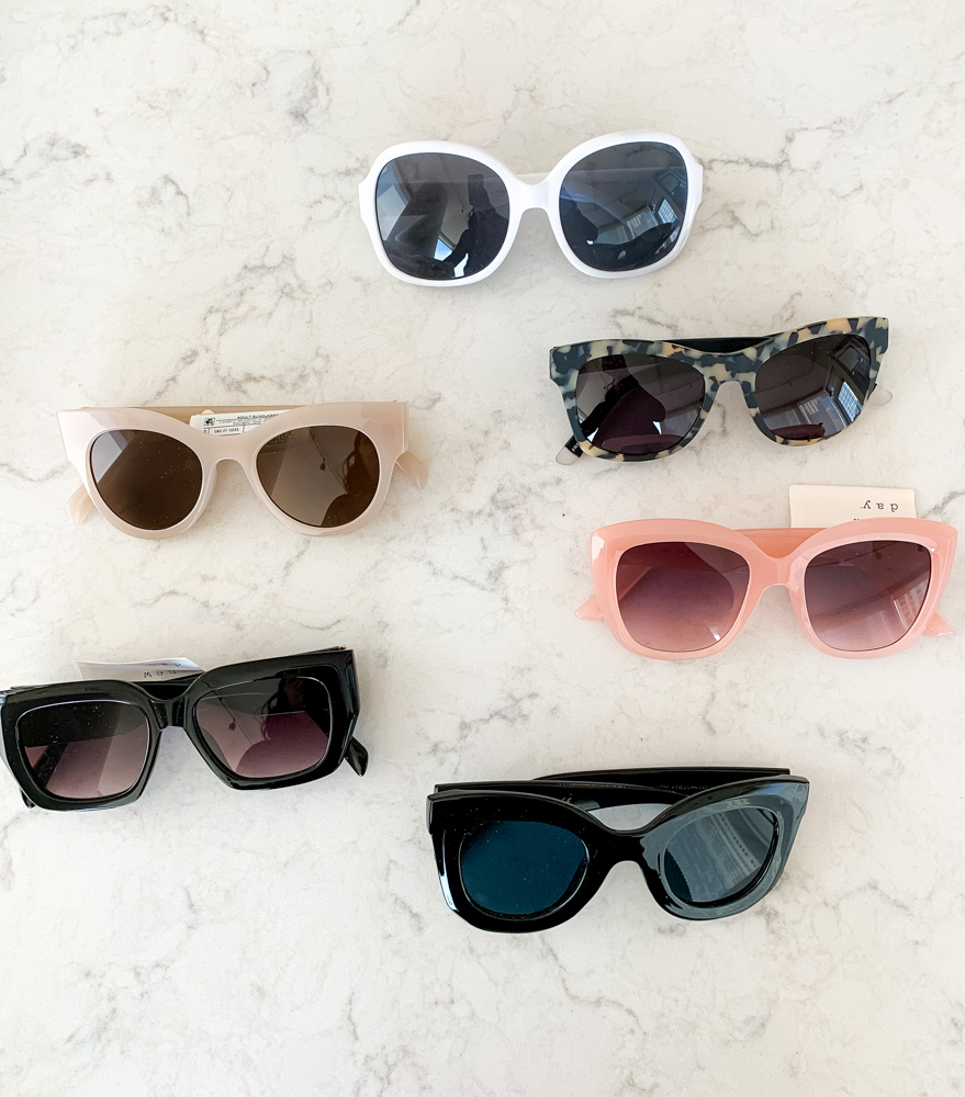 variety of sunglasses under $30