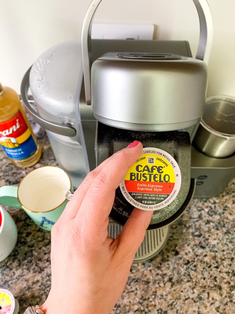 woman making coffee