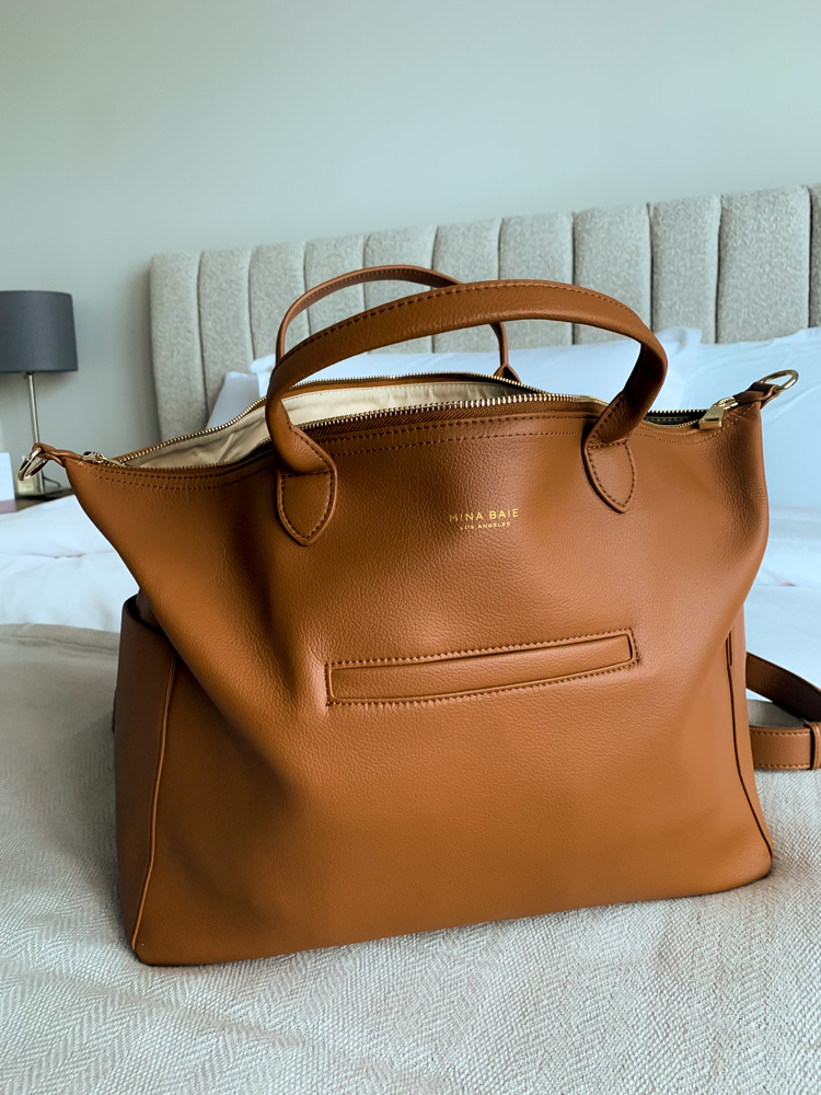 leather modern diaper bag