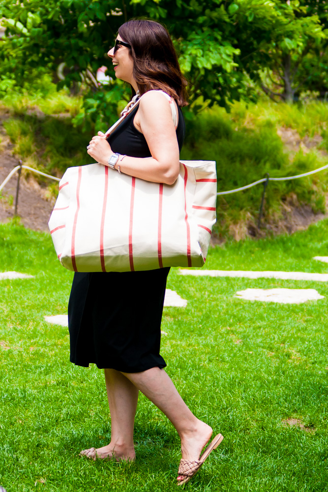 woman holding her Summer Tote Bags