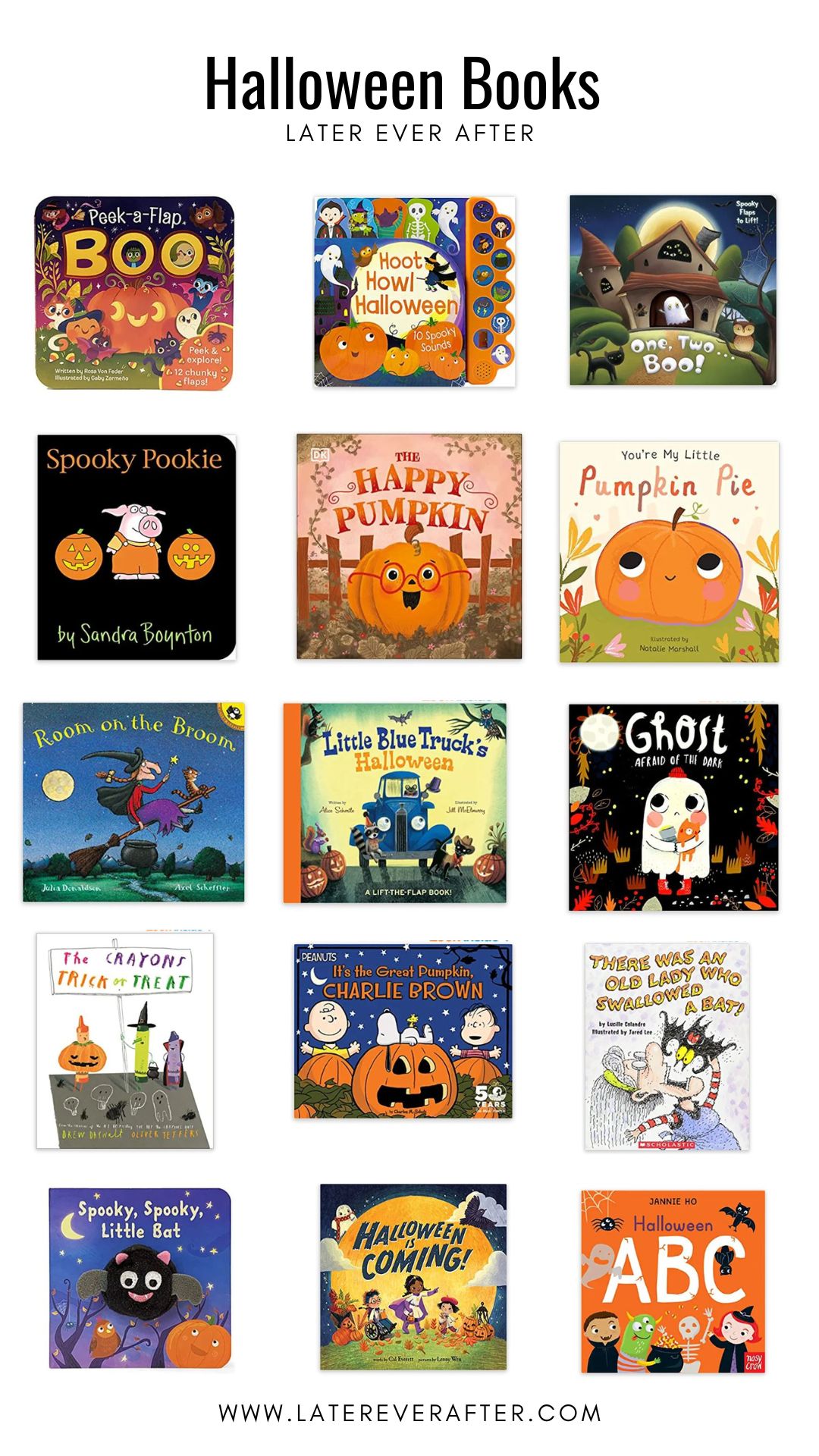collage of kids halloween books
