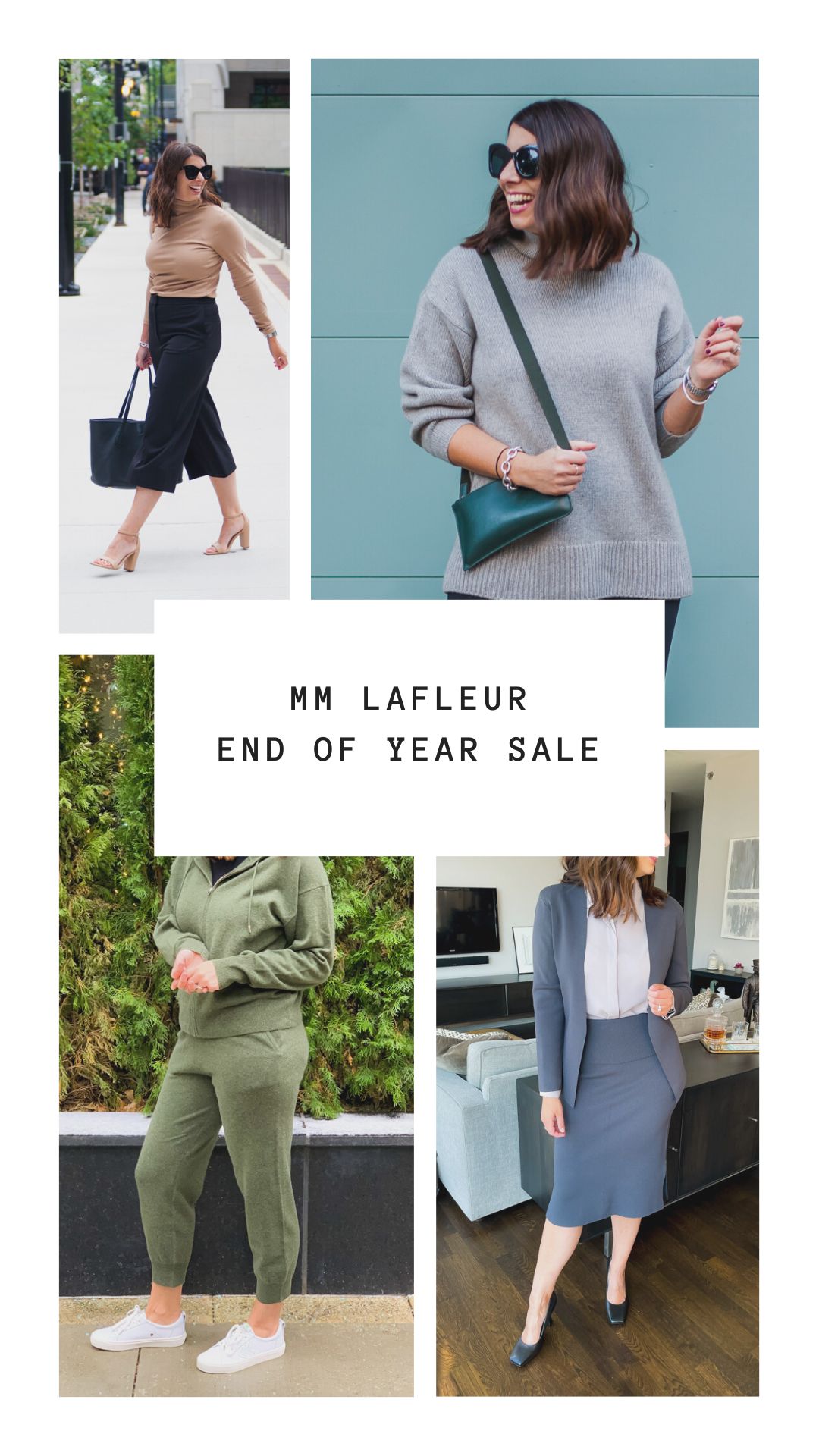collage of MM LaFleur clothes on sale
