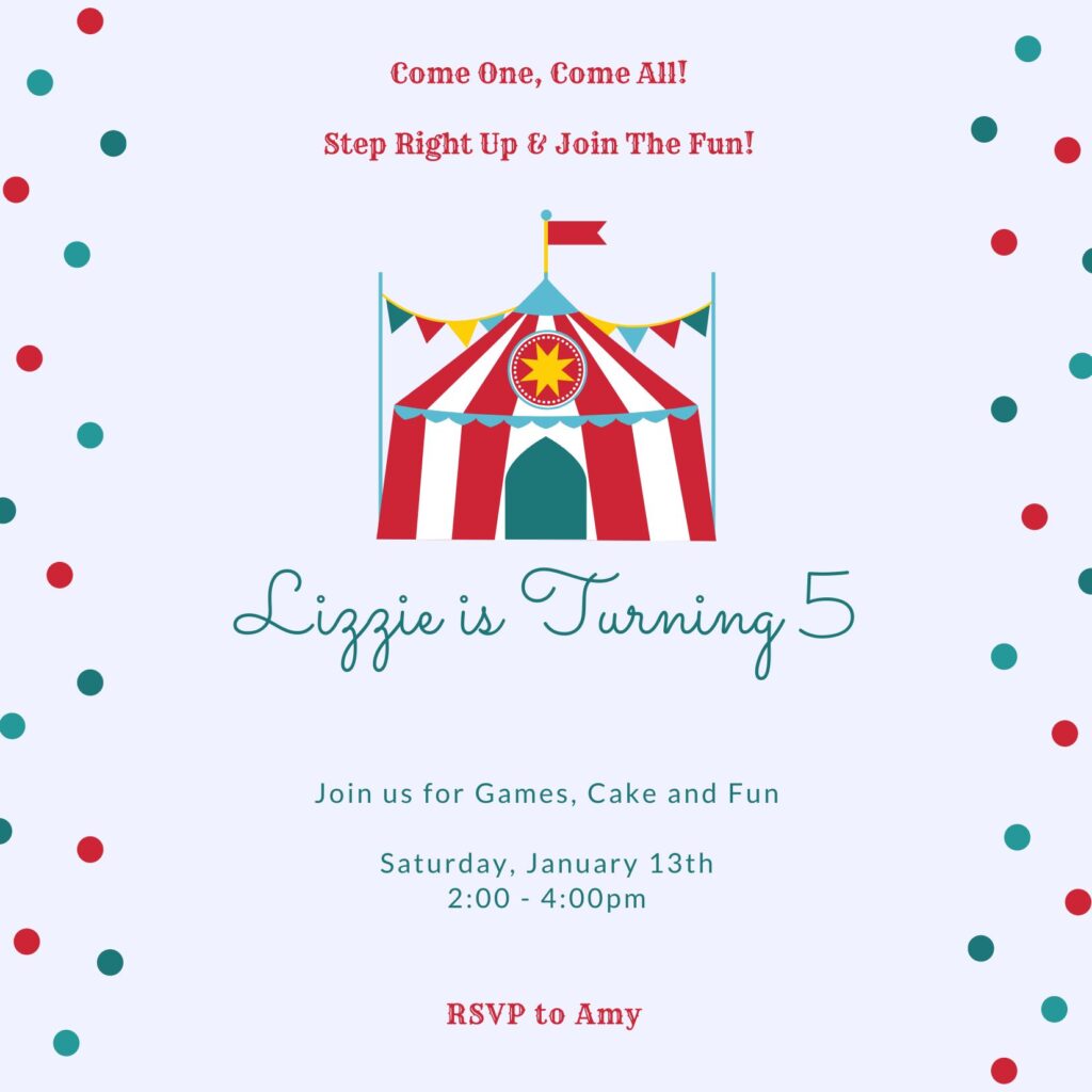 kids carnival birthday party