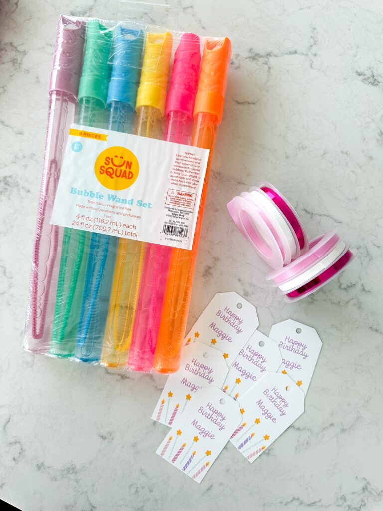 bubble wand party favors, three supplies