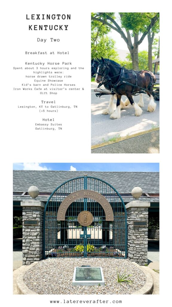 Rolling horse farms and scenic countryside near Lexington, Kentucky.