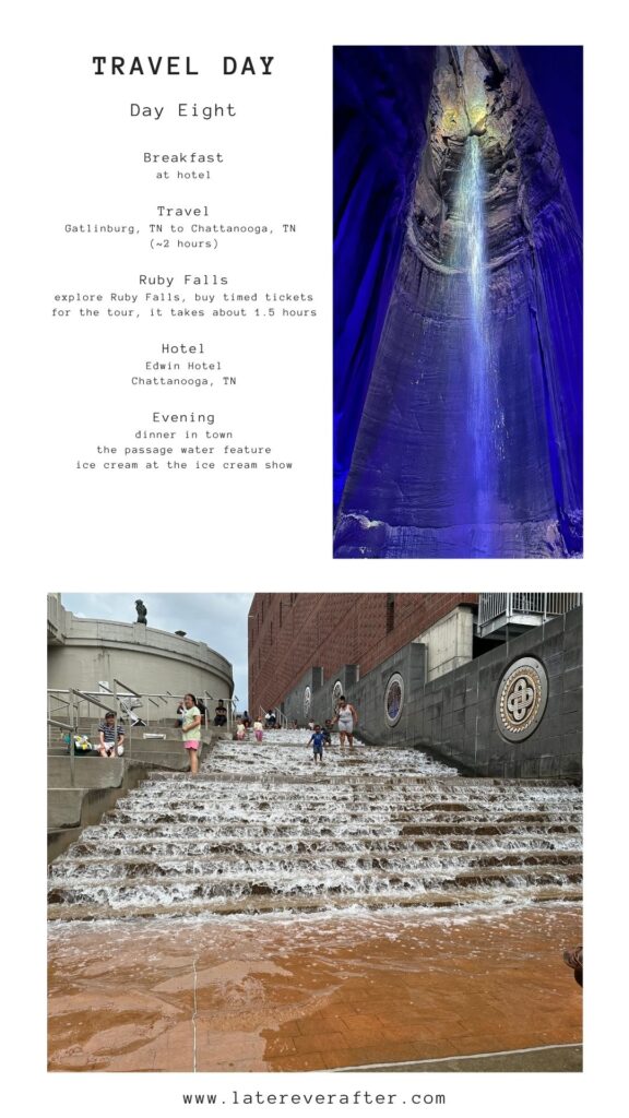 ruby falls views with dramatic waterfall