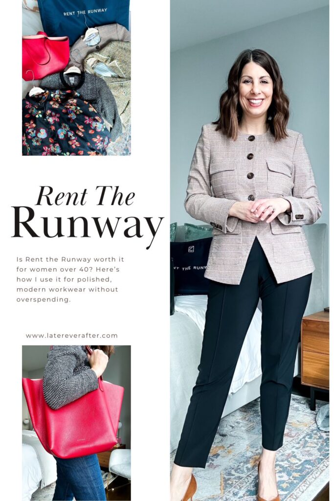 Polished office style for women over 40 using Rent the Runway subscription