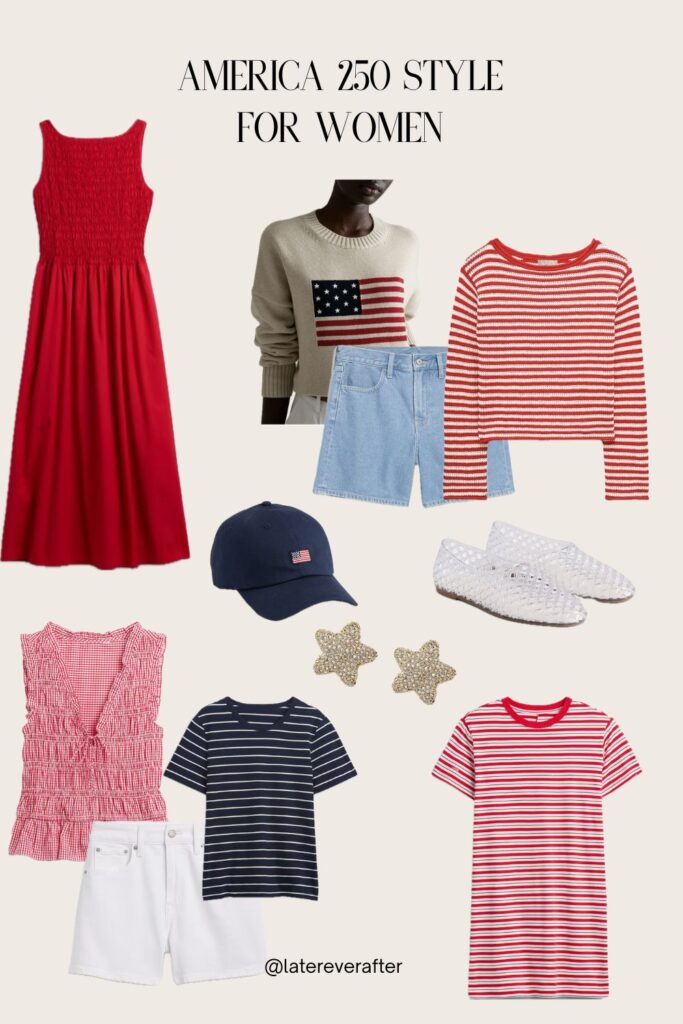 Red white and blue fashion finds for women over 40