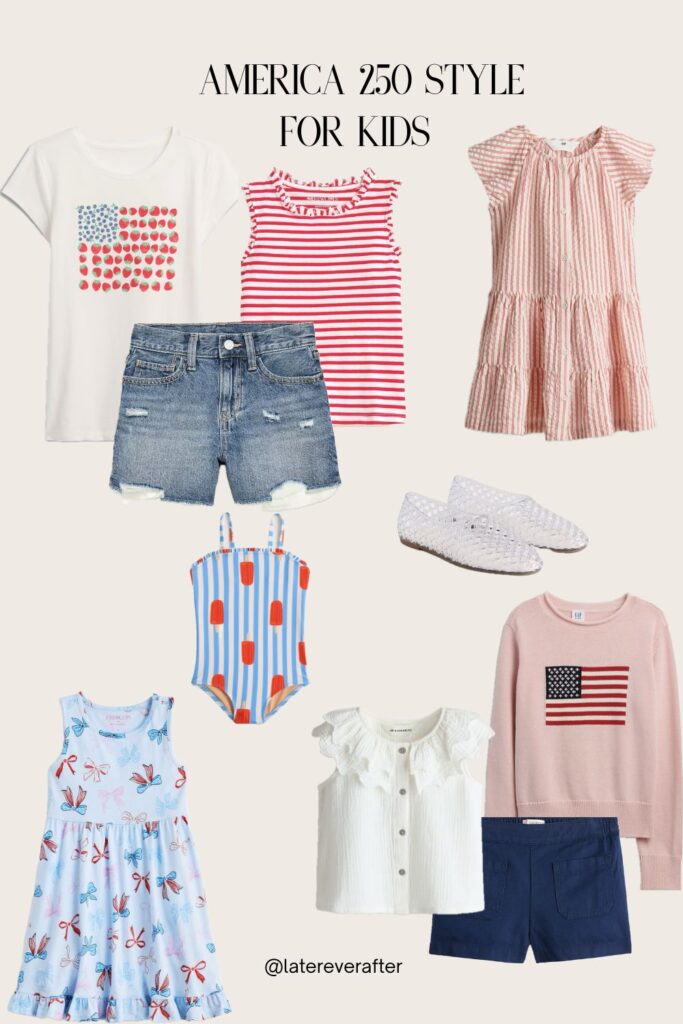Patriotic kids outfits for Fourth of July celebration