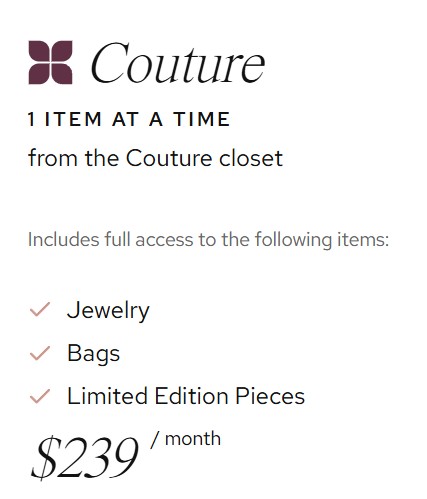 vivrelle membership option couture